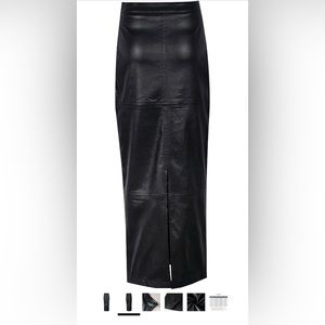Faux leather pencil skirt